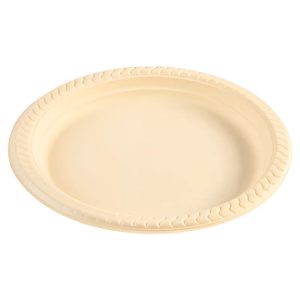 jovivante 9 inch disposable paper plates, pack of 50, sturdy and eco friendly, ideal for parties, picnics, bbqs, camping, and everyday use